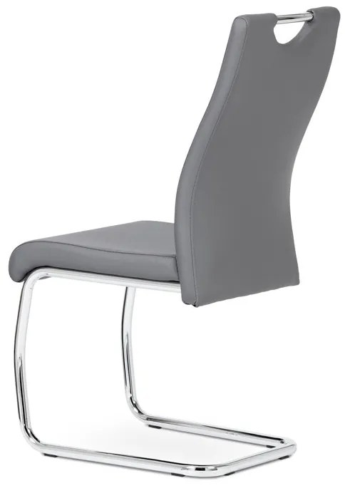 Autronic BONTEC Jedálenská stolička, šedá, ekokoža, DCL-418 GREY Farba: Šedá