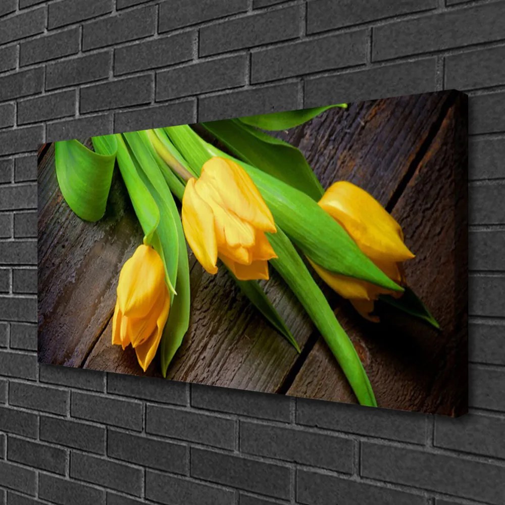 Obraz na plátne Tulipány kvety 125x50 cm