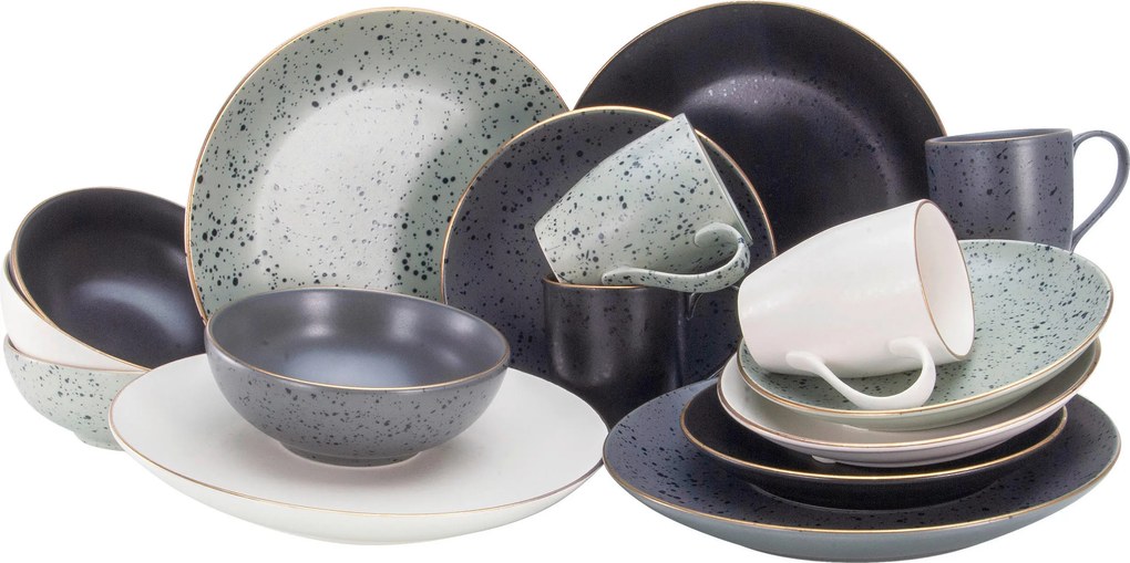 XXXLutz KOMBINOVANÝ SERVIS Industrial Gold 16-dielne Creatable - Online Only bytové doplnky - 0077680173
