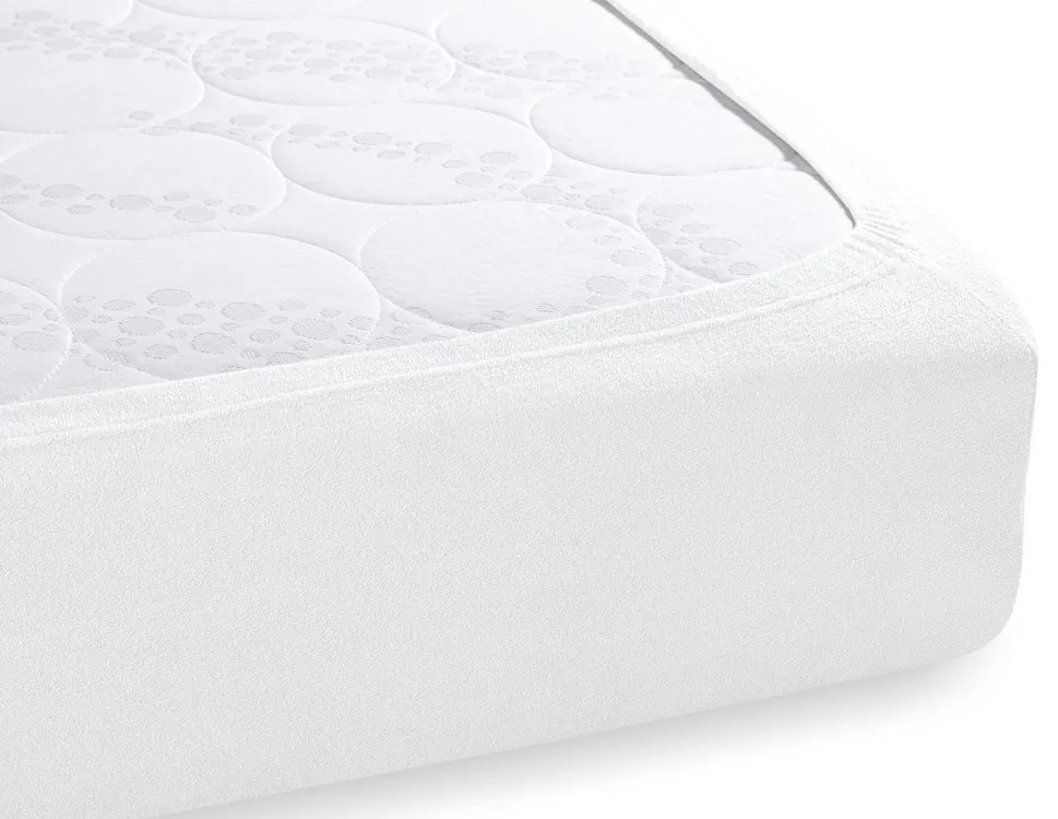 Detské froté napínacie prestieradlo do postieľky FR-031 Biele 70 x 140 x 10 cm - do postieľky