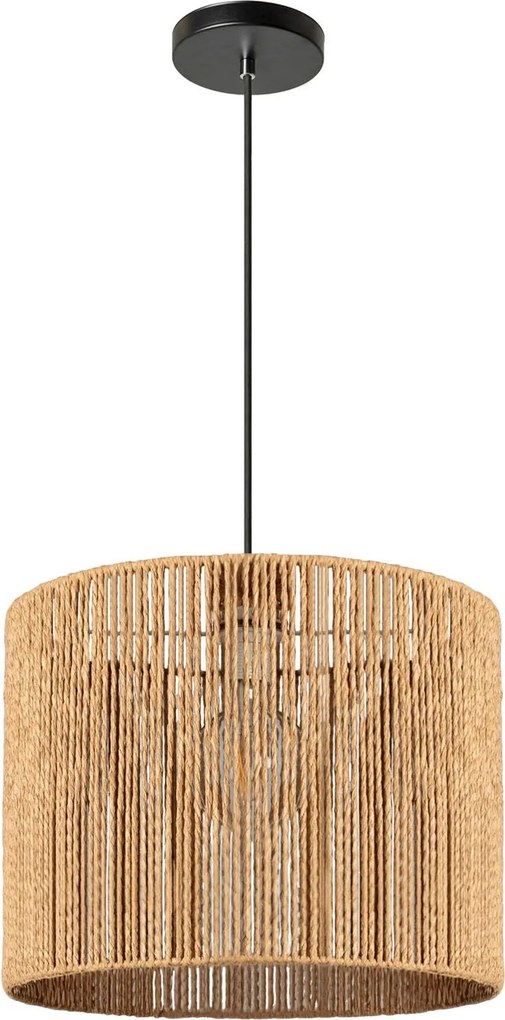 Toolight BOHO, stropné svietidlo s priemerom 25cm 1xE27 APP1323-1CP, čierna-hnedá, OSW-02410