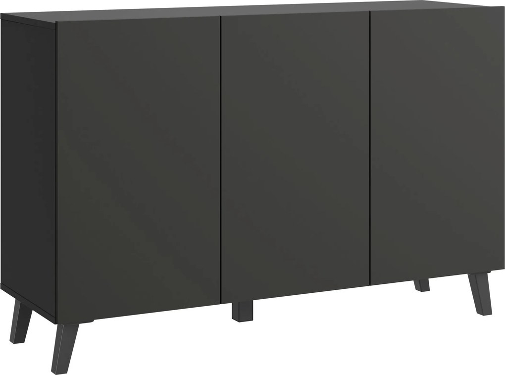 XXXLutz ŠIROKÁ KOMODA, čierna, 120/76/39 cm P & B - Online Only drobný nábytok - 002778008302