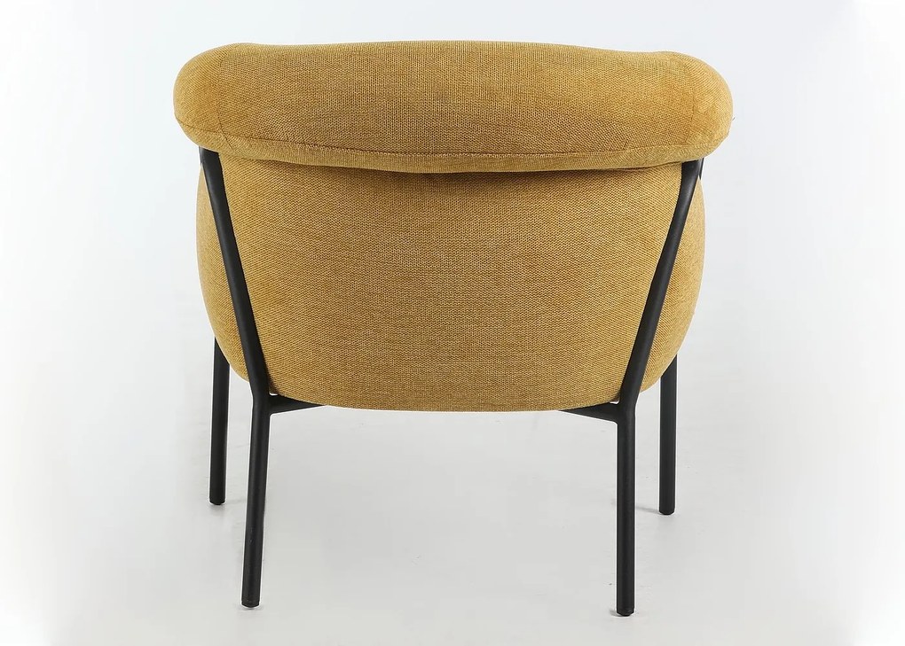 Dizajnové kreslo CLOVER BREGO, horčicové