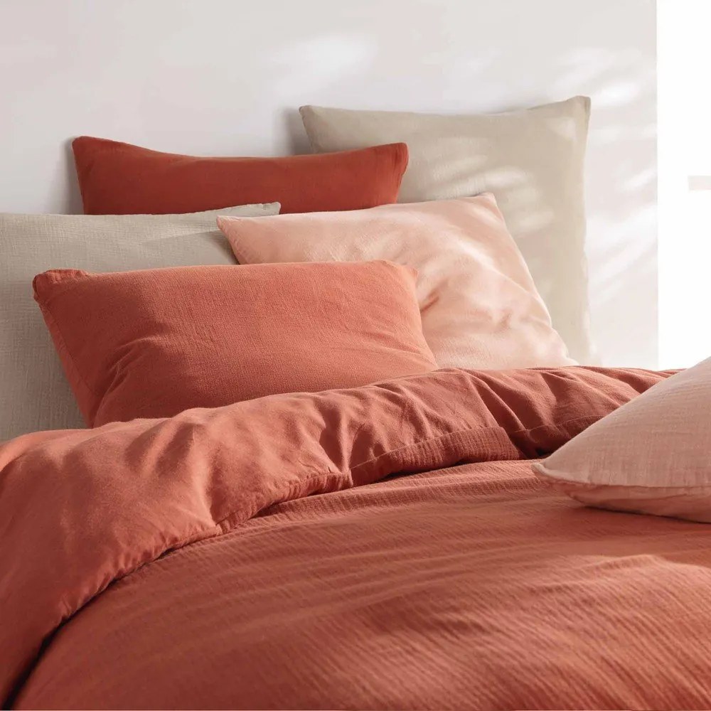 Svetlozelené mušelínové obliečky na dvojlôžko/predĺžené 240x220 cm Angelia – douceur d'intérieur