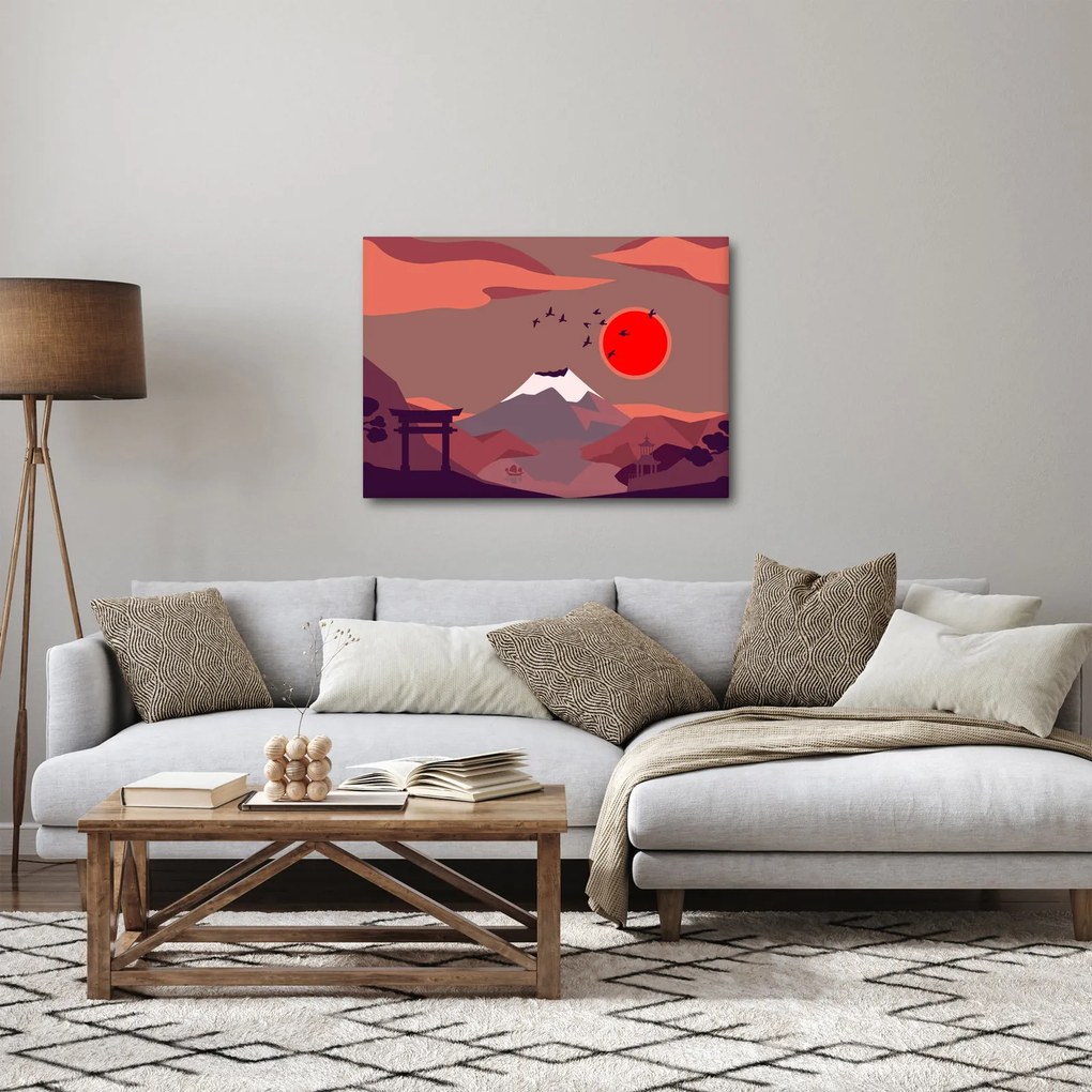Obraz - Ilustrácie hory Fuji (70x50 cm)