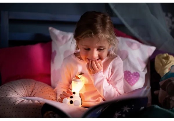Philips 71768/08/16 - LED detská lampa DISNEY FROZEN OLAF LED/0,3W/2xAAA snehuliak