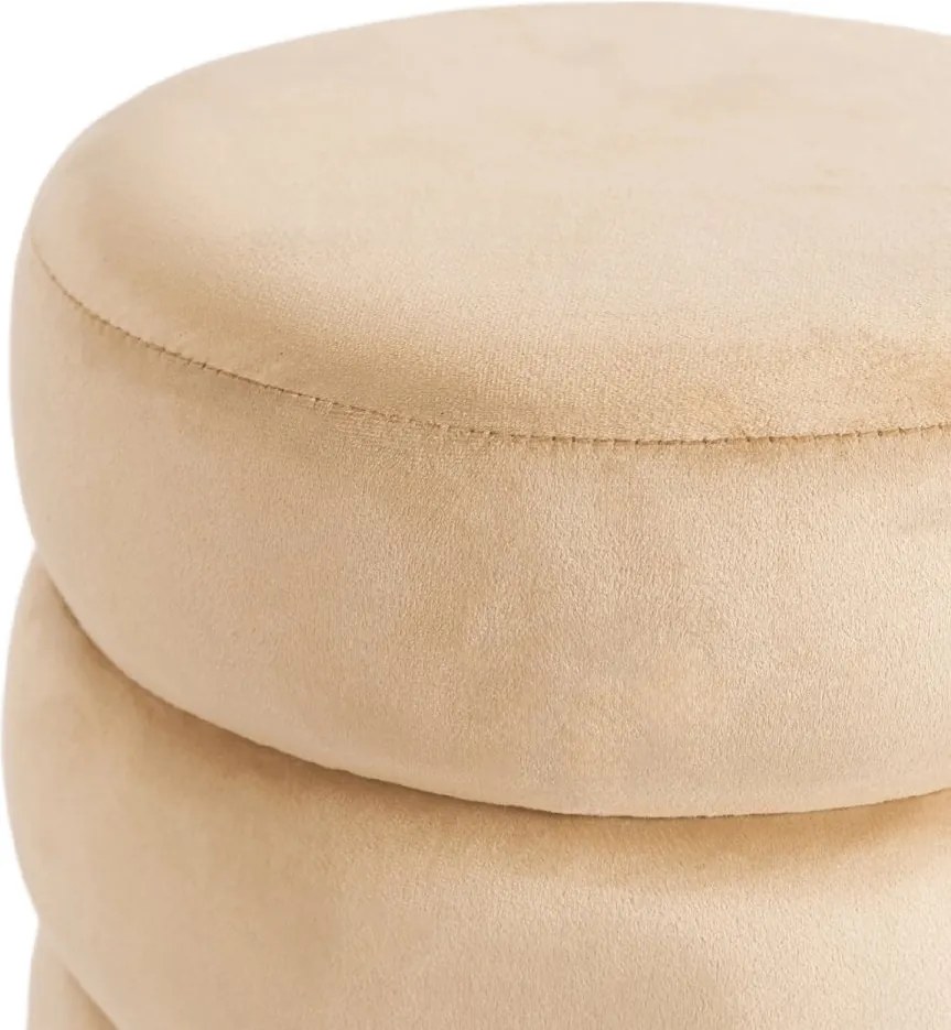 PROXIMA.store - Moderná taburetka Aura FARBA: béžová, Materiál: zamat