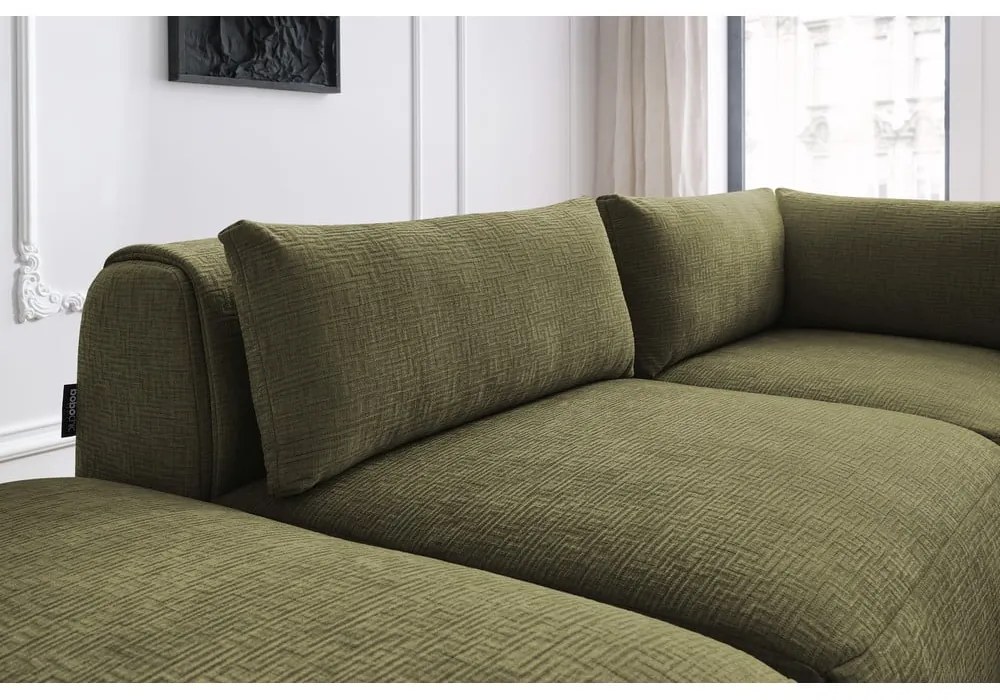 Zelená rohová pohovka (variabilná) Jeanne - Bobochic Paris