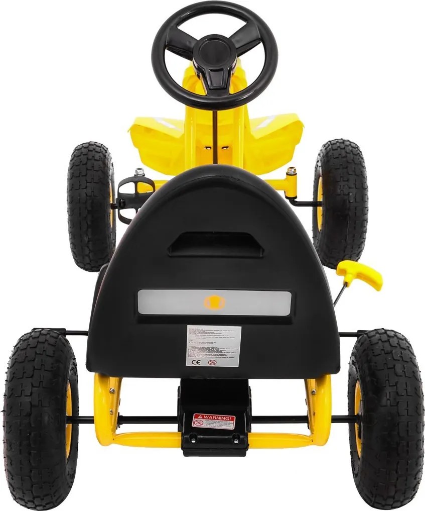 Ramiz Motokára Champion pre deti 3+ Žltá + Nafukovacie pneumatiky + Nastaviteľné sedadlo + Ručná brzda