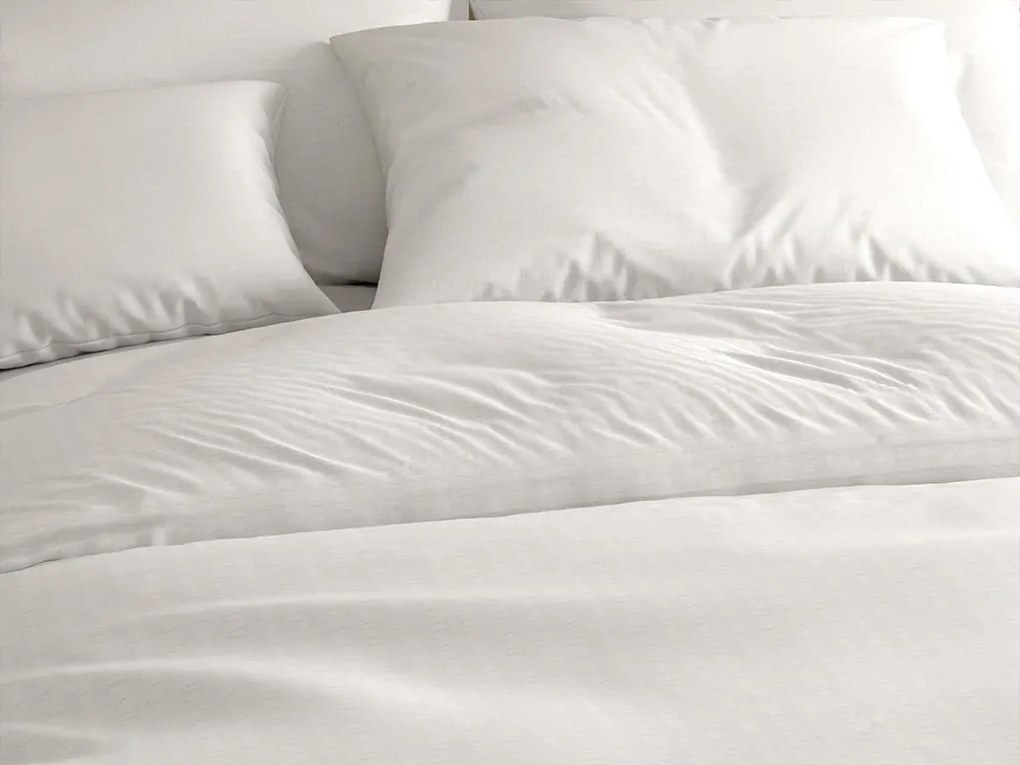 Bavlnené obliečky s krepovou úpravou LUXERA biele hotelová kapsa II. akosť Rozmer obliečky: 70 x 90 cm | 140 x 200 cm