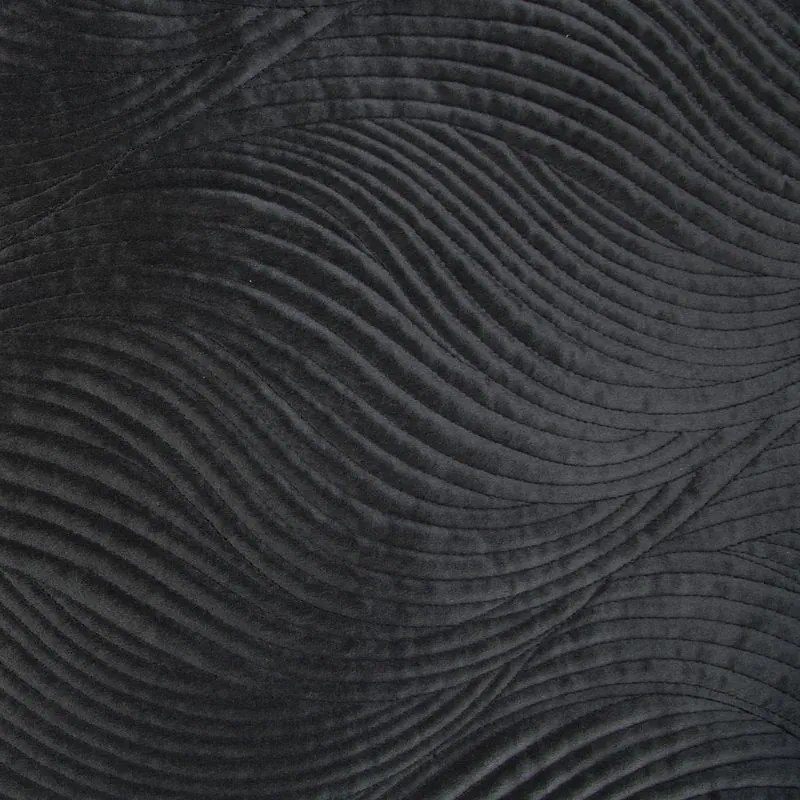 Dekorstudio Zamatový prehoz na posteľ NKL-03 v čiernej farbe Rozmer prehozu (šírka x dĺžka): 170x210cm