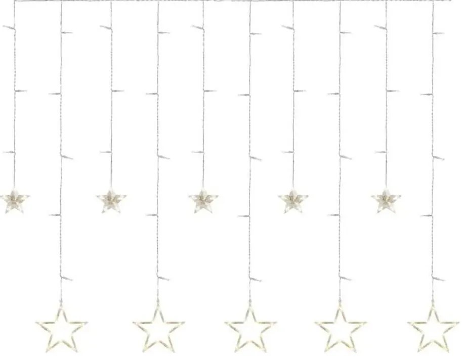 LED Vianočný záves 115xLED/1,35W 6,85x1,05 m teplá biela