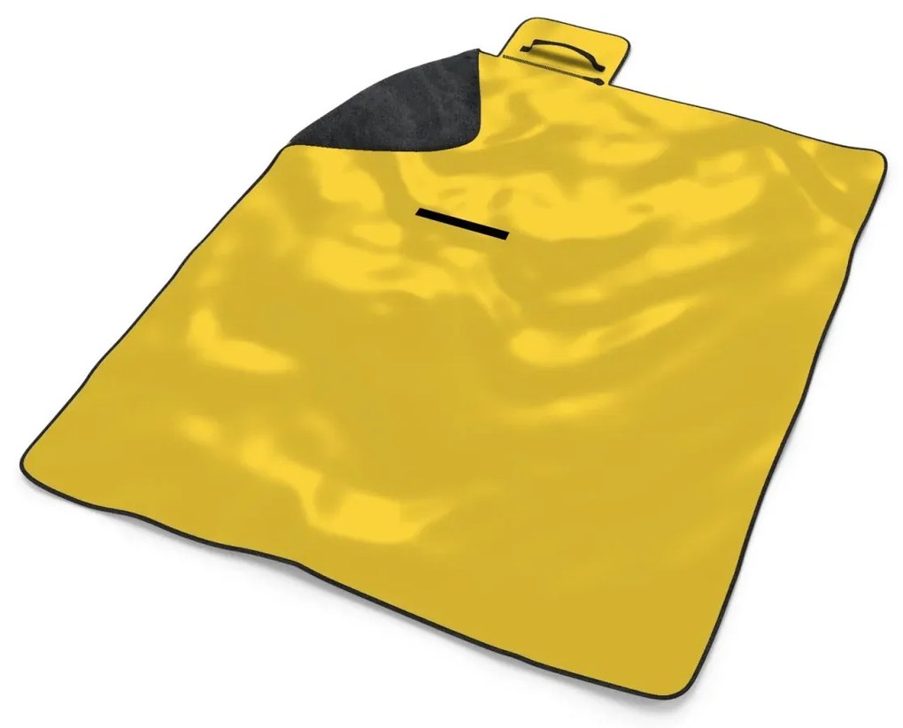 Sablio Plážová deka Žltá 3: 200x140 cm