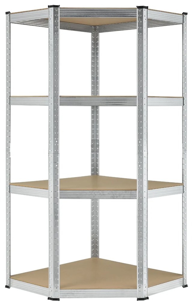 Juskys Rohový regál "Corner" 160 x 75 x 40-70 cm