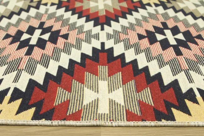 Obojstranný koberec / behúň Kilim Gold Aztecki Etno Romby viacfarebný