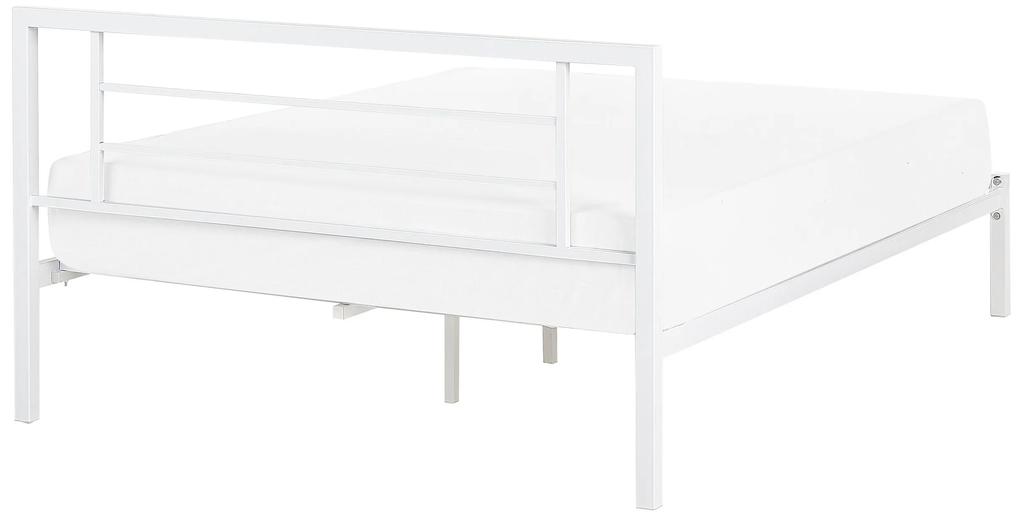 Kovová posteľ 140 x 200 cm biela CUSSET Beliani