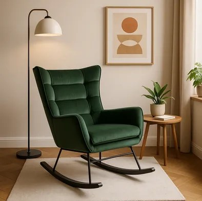 Kreslo ANTONIO hojdacie, zelené