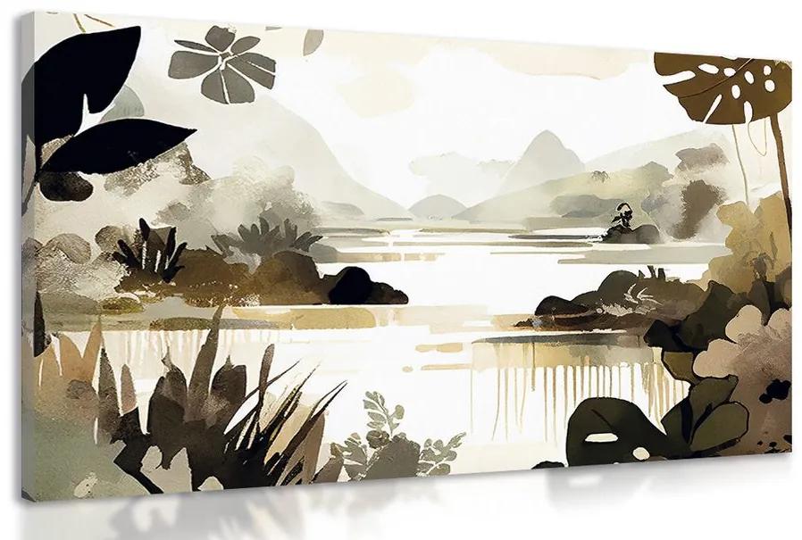 Obraz jazero v džungli Varianta: 120x80