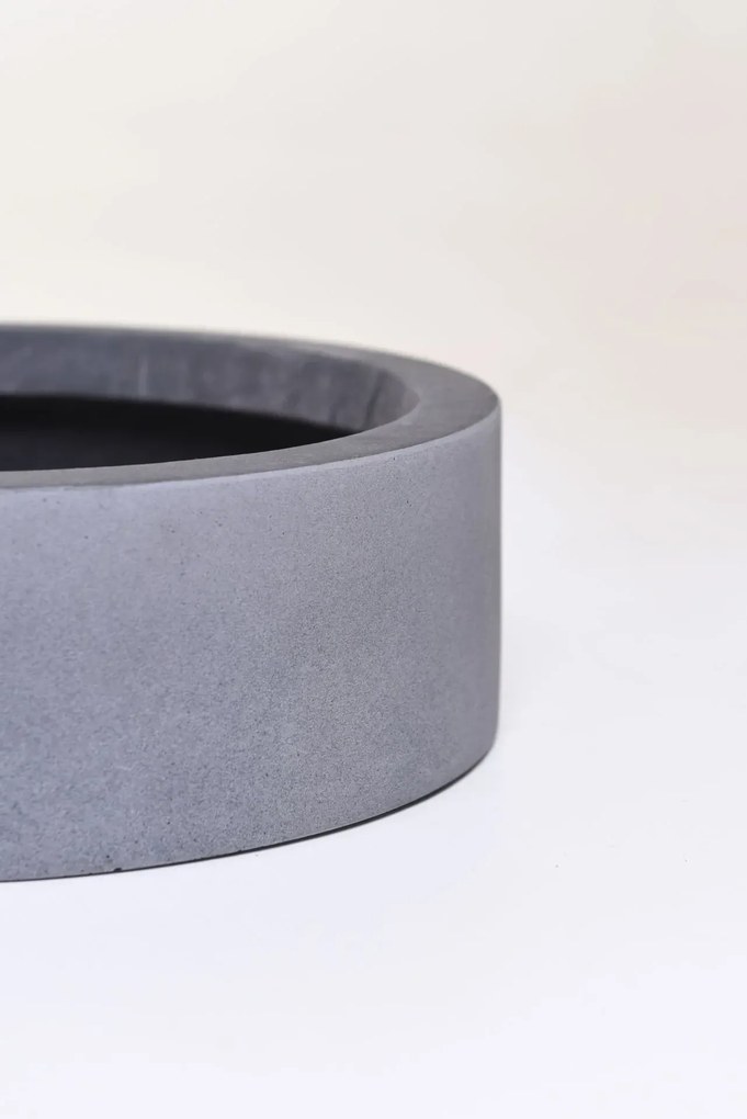 Miska na dekorácie CIRCULO, sklolaminát, Ø 30 cm, sivá