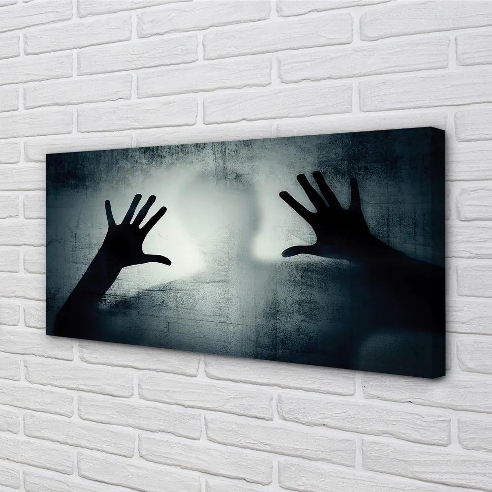 Obraz canvas Tieň ruky a formy hlavy 100x50 cm