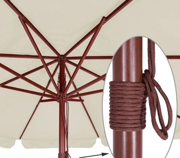 InternetovaZahrada Slnečník drevený - béžový