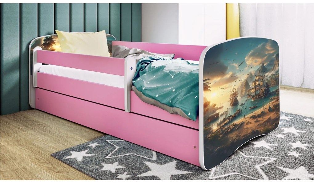 Dětská postel Babydreams loď růžová