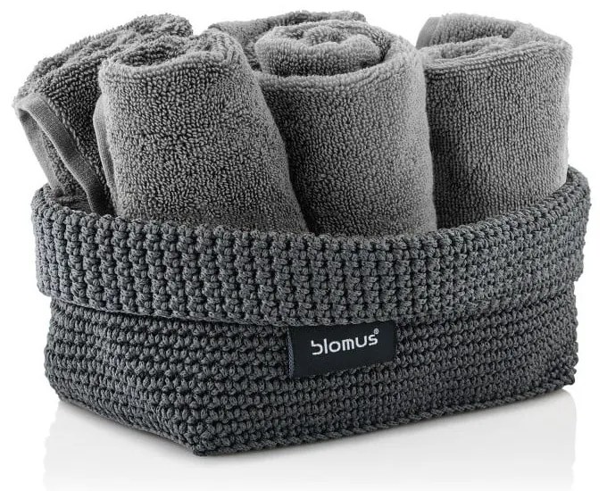 Tmavosivý úložný Košík Blomus Rope, 11,5 x 20 cm