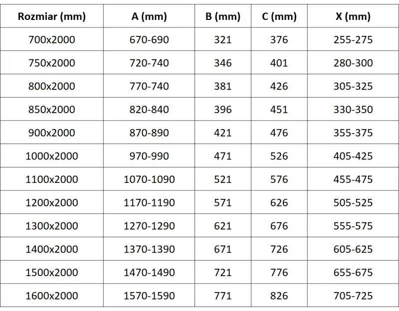 Mexen Velar, posuvné dvere do otvoru typ Walk-In 90 cm, 8mm číre sklo, biela, 871-090-000-03-20