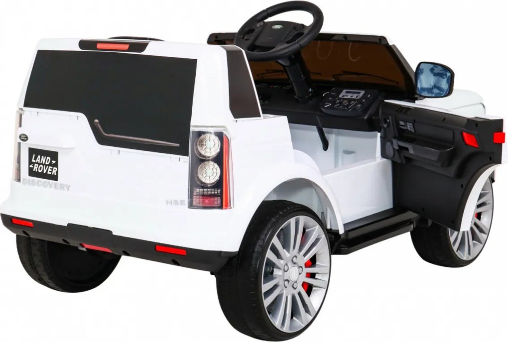 Ramiz Land Rover Discovery Elektrické auto pre deti Biele SUV + diaľkové ovládanie