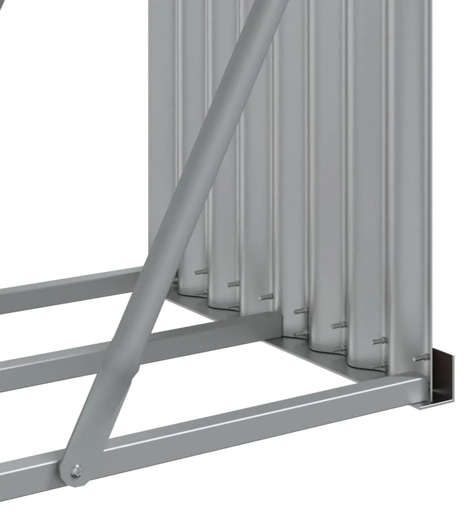 Držiak na polená bledohnedý 234x45x100 cm pozinkovaná oceľ