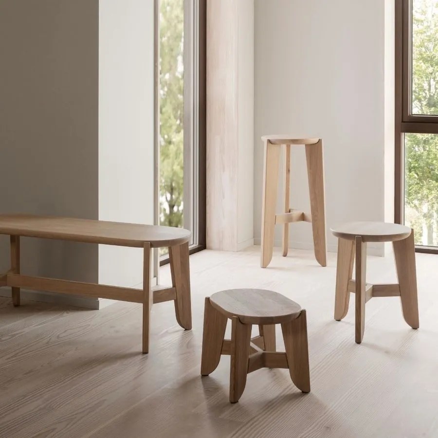 Dizajnová dubová barová stolička ELI