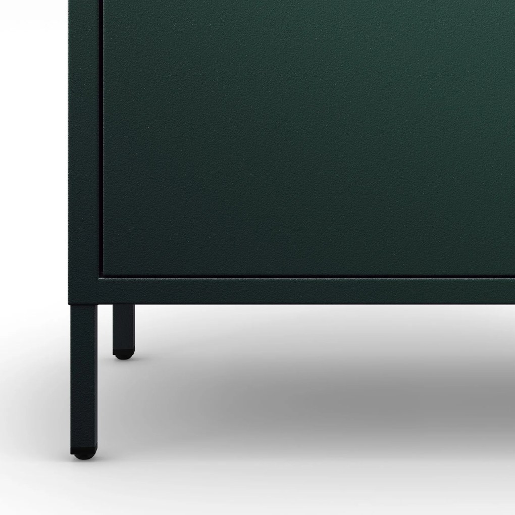 Skrinka do obývačky s policami VITO, 800 x 1015 x 400 mm, Modern: fľaškovo zelená farba