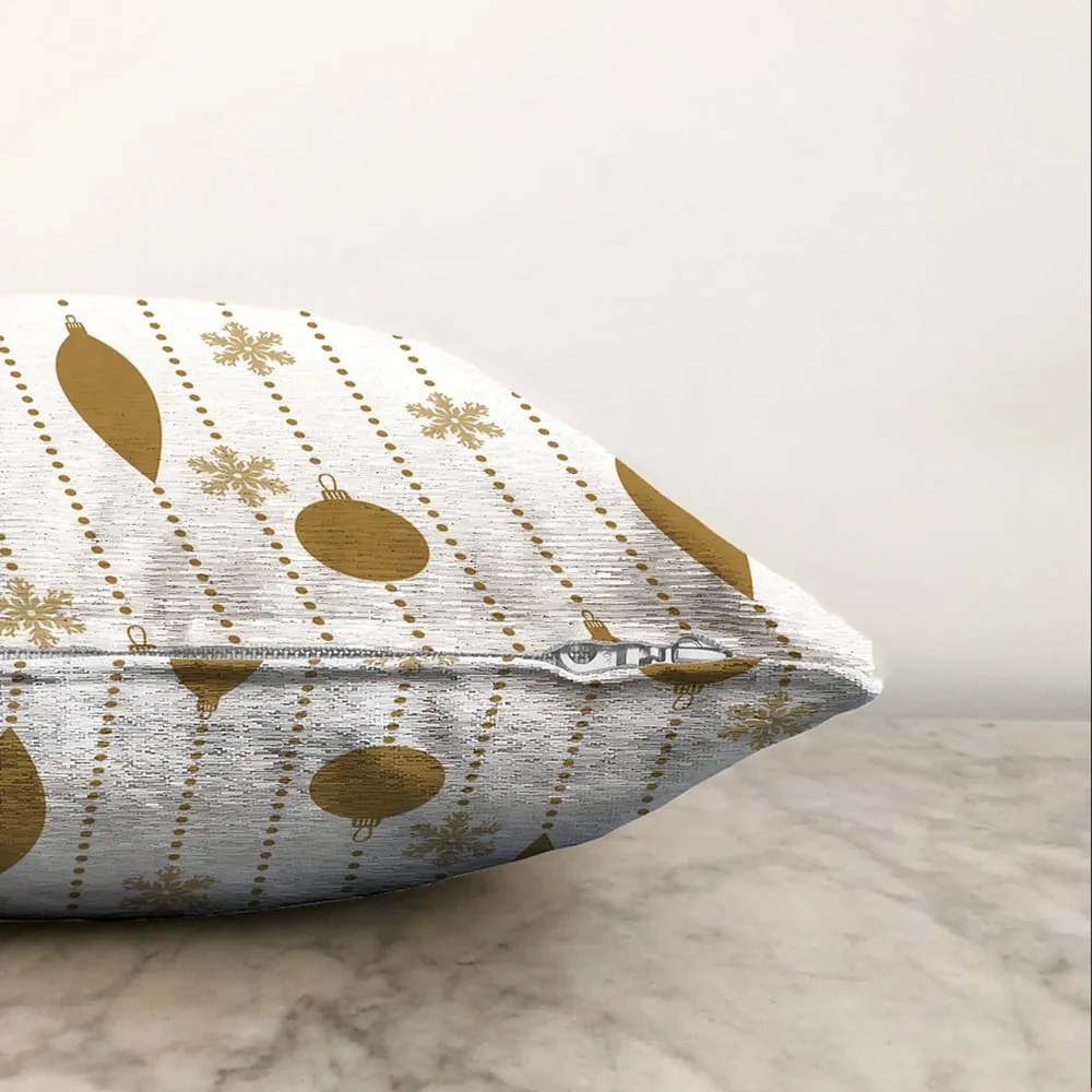 Vianočná žinylková obliečka na vankúš Minimalist Cushion Covers Christmas Ornaments, 55 x 55 cm