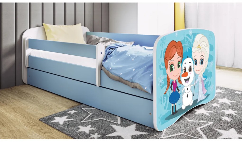 Detská posteľ Babydreams Snehové princezné modrá