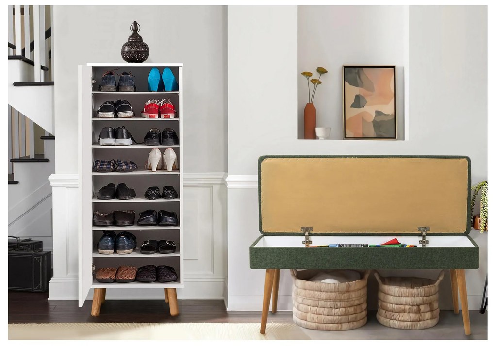 Predsieňová zostava Beside 2 (biela + zelená). Akcia -18%. Vlastná spoľahlivá doprava až k Vám domov. 1094030