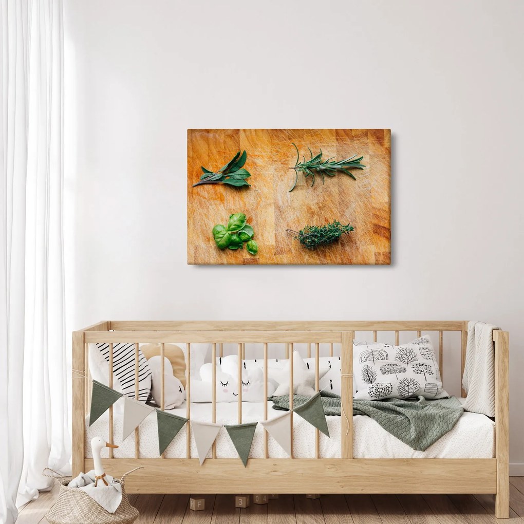Obraz - Bylinky (90x60 cm)