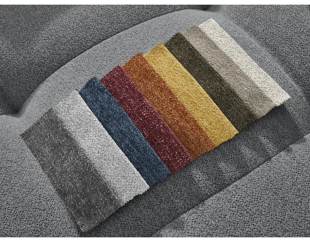 Sivá ženilková rozkladacia/s úložným priestorom rohová pohovka (ľavý roh/s leňoškou) Roxelane – Bobochic Paris