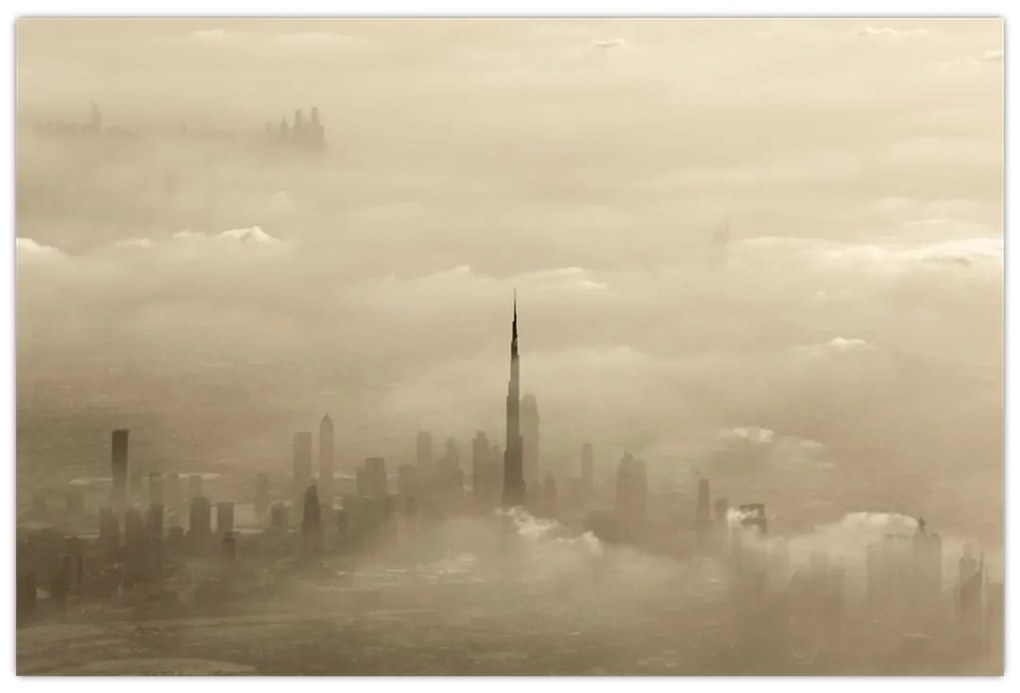 Obraz mesta v mrakoch (90x60 cm)