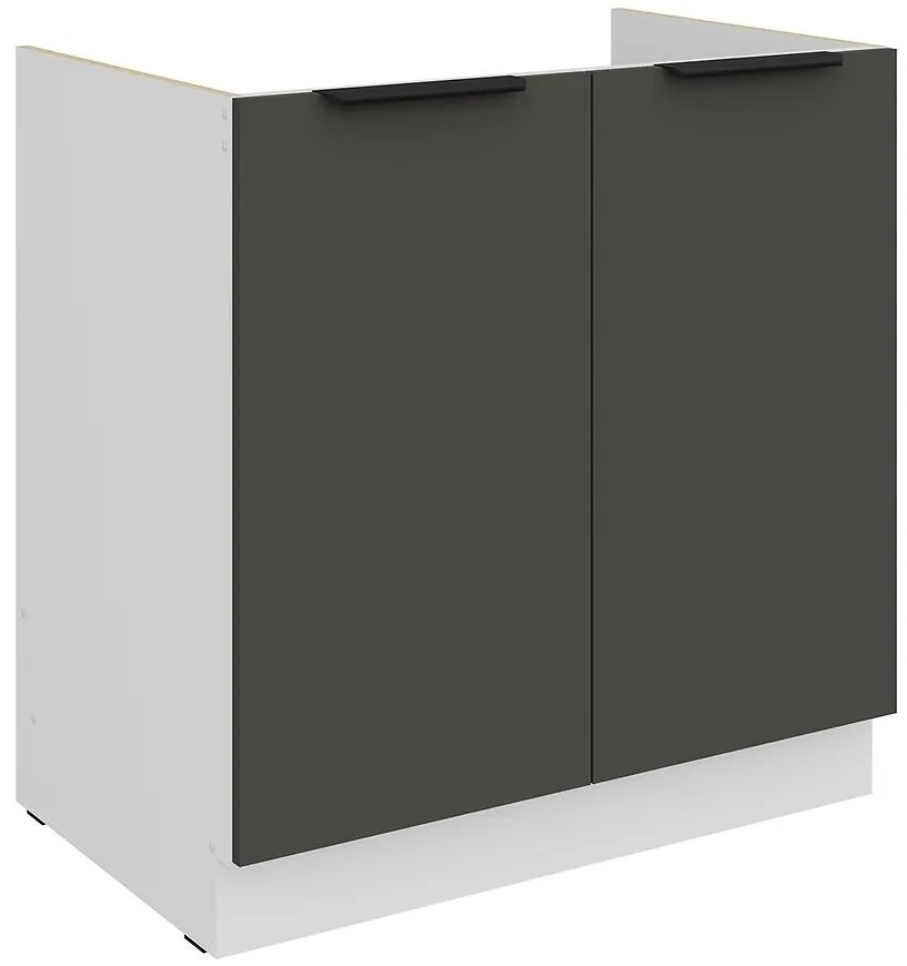 Kuchynská skrinka Aria-Gr/Wh Anti Fingerprint 80zl 2f Bb