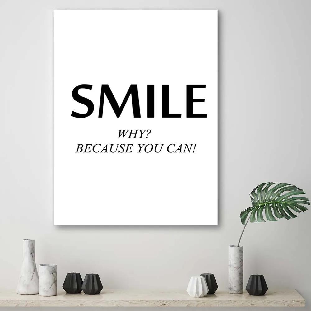 Gario Obraz na plátne Motivačný úsmev Rozmery: 40 x 60 cm