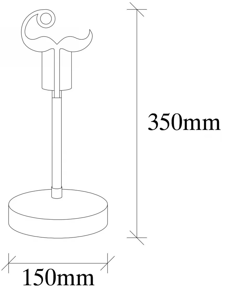 Stolová lampa Beami orech/strieborná