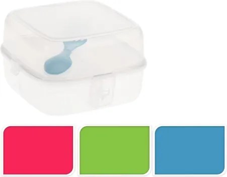 Dóza na potraviny 4 priehradky + vidlička/lyžička%