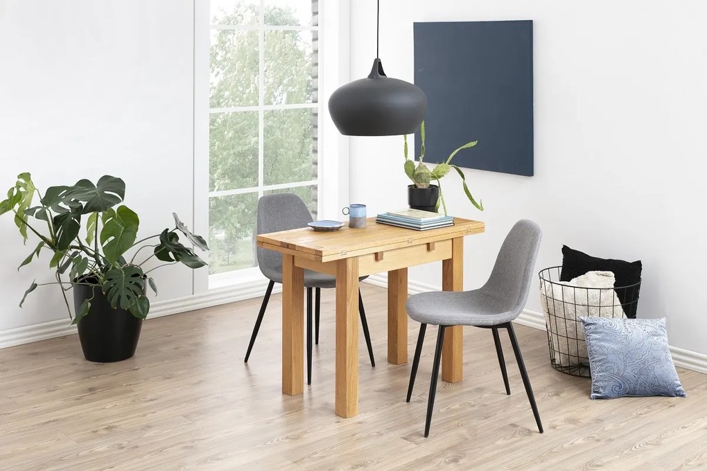 Dizajnová jedálenská stolička Alphonsus, svetlosivá / čierna - Skladom na SK