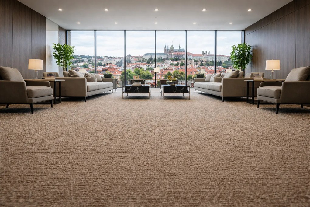 Associated Weavers, Koberec metráž Medusa 33, na mieru, šíře 4m, béžová, ab (mriežka), chodba / predsieň