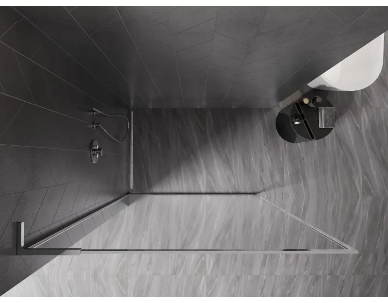 Mexen Kioto-F L, sprchová zástena s rámom 105 x 202 cm, 8 mm číre sklo, chrómový profil, 800-105-174-01-00