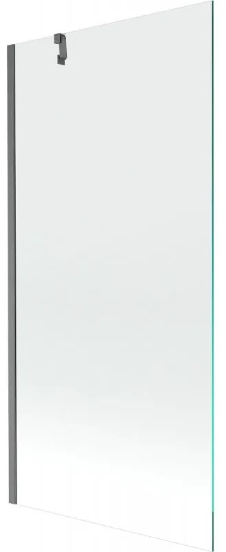 Mexen Next, 1-krídlová vaňová zástena 90 x 150 cm, 6mm číre sklo, brúsená grafitová, 895-090-000-00-00-66