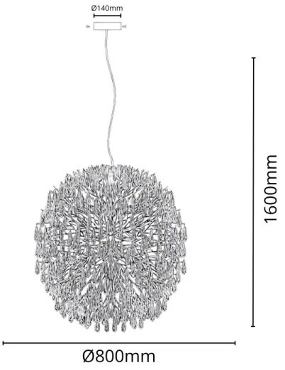 Krištáľový luster na lanku 24xG9/40W/230V zlatá