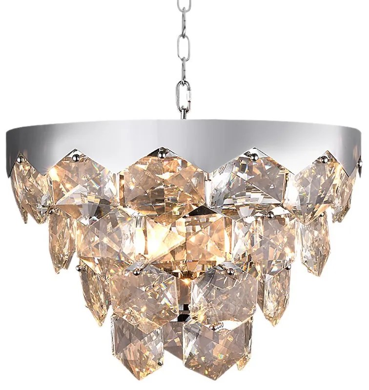 Luster Grace, 1x krištáľové/chrómové kovové tienidlo, (fi 45cm), ch