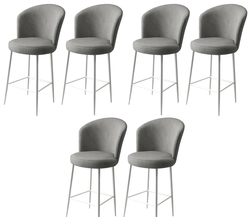 Sada barových stoličiek Alte Grey and White, 6 ks, 6 ks