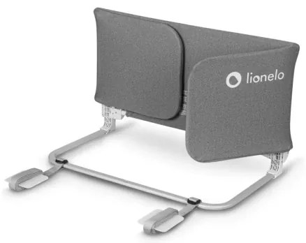 Lionelo - Bezpečnostná zábrana na posteľ LORA XL tmavosivá